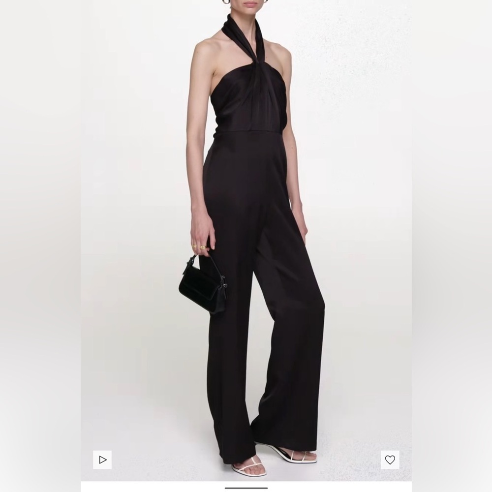Halter Black Long Jumpsuit